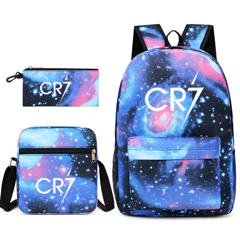 Mochila + Estojo + Lancheira Cristiano Ronaldo